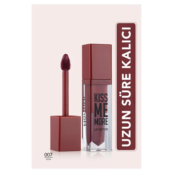 Flormar Kiss Me More Lip Tattoo 007 Rosa Likit Ruj - Görsel 5