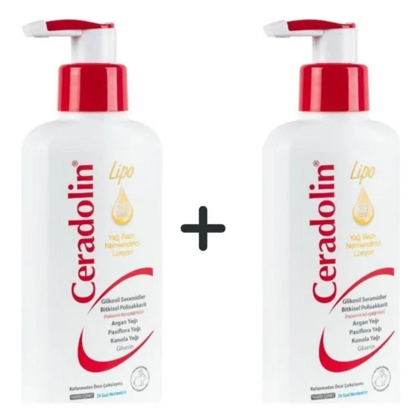Ceradolin Lipo Yağ Bazlı 200 Ml 2 Adet Nemlendirici Losyon - Görsel 2