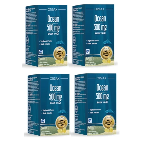 Ocean Saf Balık Yağı 500 Mg 60 Kapsül 4'lü - Görsel 2