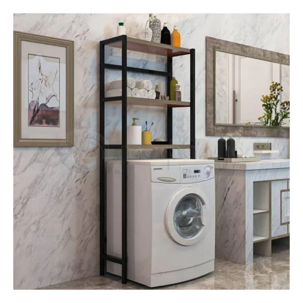 Sarı Papatya Çamaşır Makinesi Üstü Düzenleyici Raf Banyo Dolabı Rafı Makina Dolap - Görsel 5