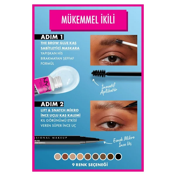 Nyx Professional Makeup The Brow Glue Transparent Kaş Sabitleyici - Görsel 4