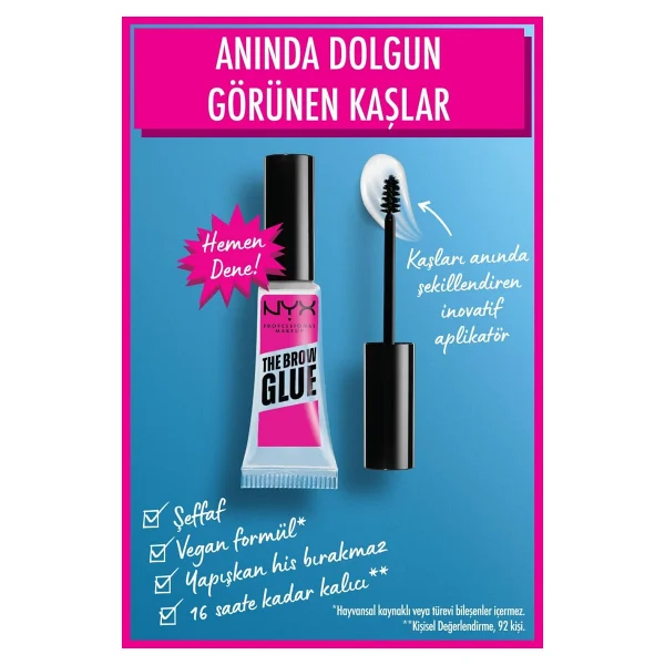 Nyx Professional Makeup The Brow Glue Transparent Kaş Sabitleyici - Görsel 5