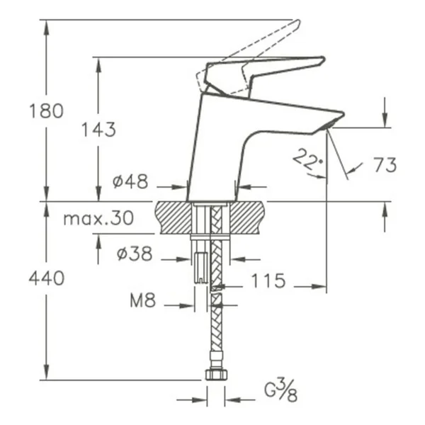 Artema Solid S A42440 Lavabo Bataryası - Görsel 5