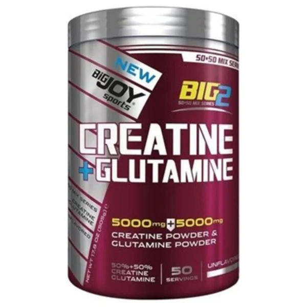 Bigjoy Sports Creatine Glutamine Unisex Kullanıma Uygun 505 Gr 5000 Mg Kreatin Ve Glutamin - Görsel 2