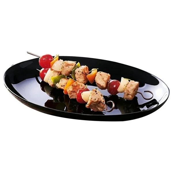 Luminarc Diwali Noir Oval Dish 33x25 Cm Servis Tabak - Görsel 3