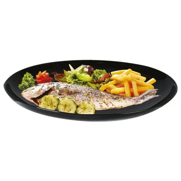 Luminarc Diwali Noir Oval Dish 33x25 Cm Servis Tabak - Görsel 2