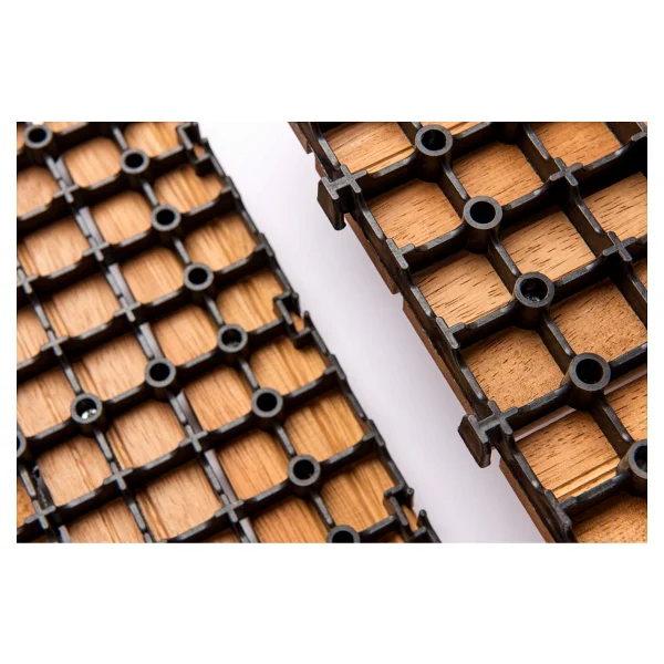 Sunsoe İroko Ağacı Balkon Bahçe Ahşap Yer Döşemesi Karo Deck 30x30 Cm - 1 Adet (0,09m2) - 30 X 30 Cm - Görsel 3