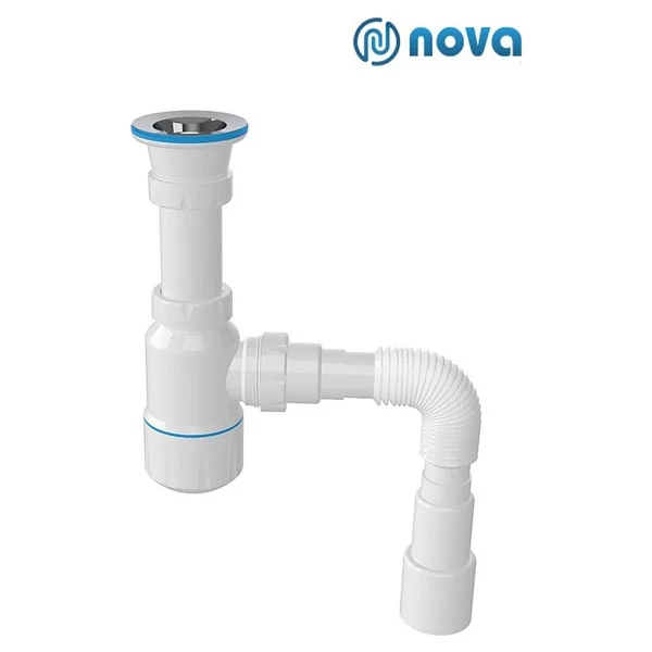Nova 1 Kalite Körüklü Tahliye Taslı Lavabo Evye Sifonu Depolu Lavabo Evye Gider Borusu