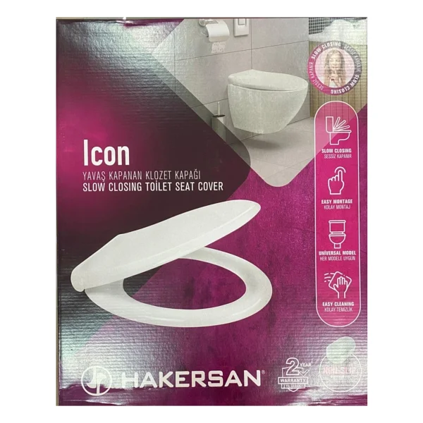 Hakersan Icon Yavaş Kapanan Klozet Kapağı - Görsel 2