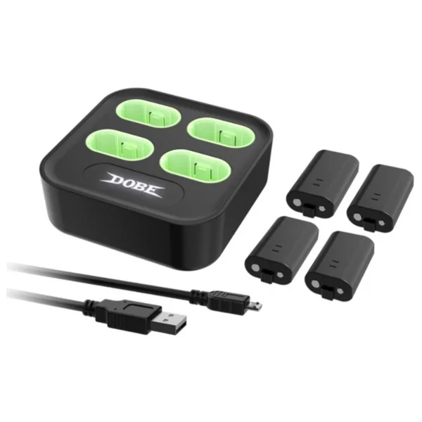 Dobe Xbox Series S X Batarya Şarj Dock + 4 Adet Pil Dahil - Görsel 6