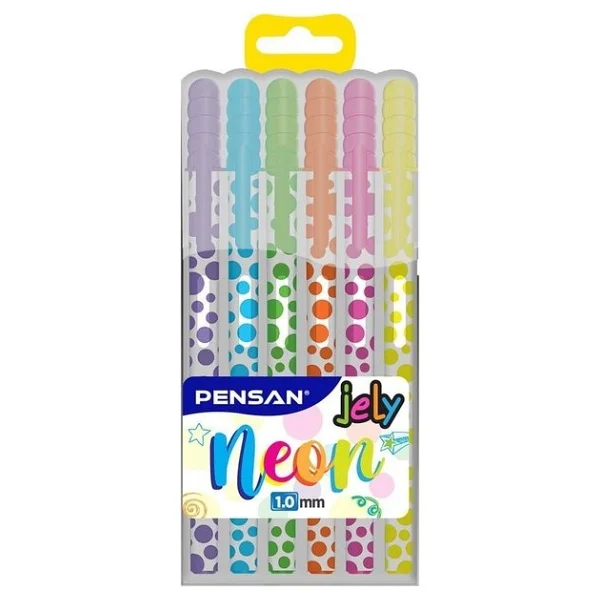 Pensan Jely Neon 1.0 mm 6'lı Jel Kalem - Görsel 3