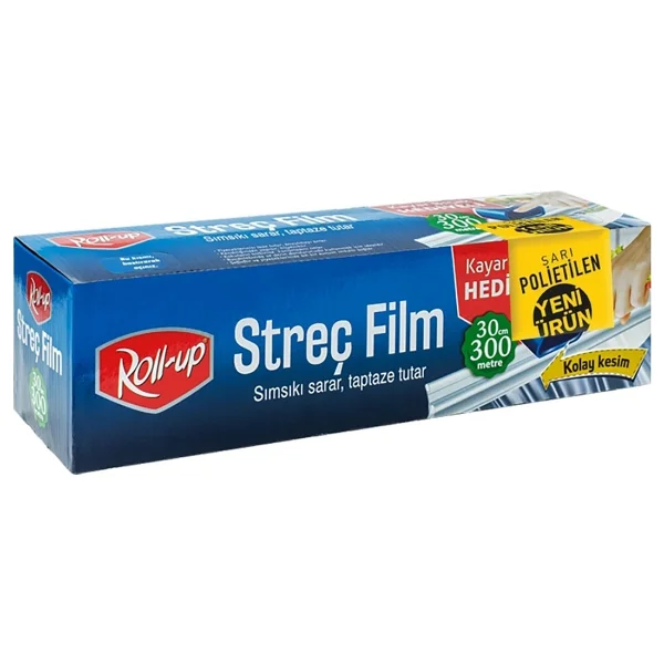 Roll-Up Sarı Pe Streç Film 30 Cm X 300 M 8 Mic - Görsel 4