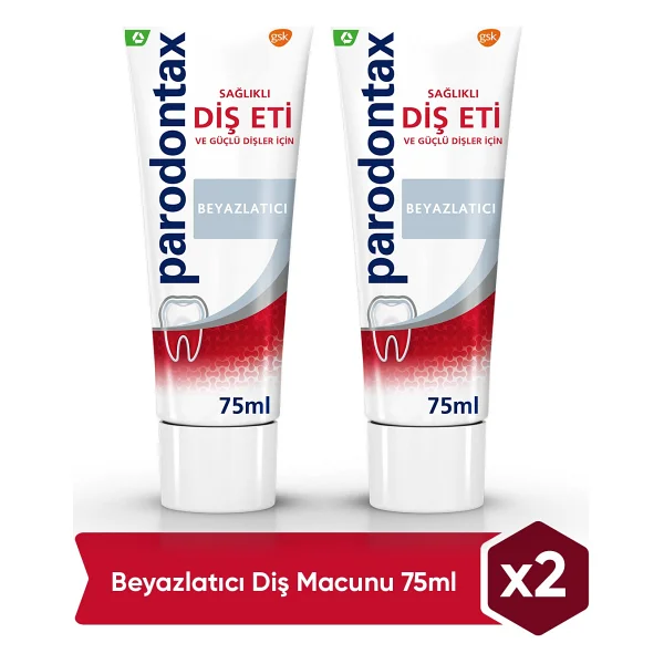 Parodontax Beyazlatıcı 75 Ml 2 Adet Florürlü Diş Macunu - Görsel 2