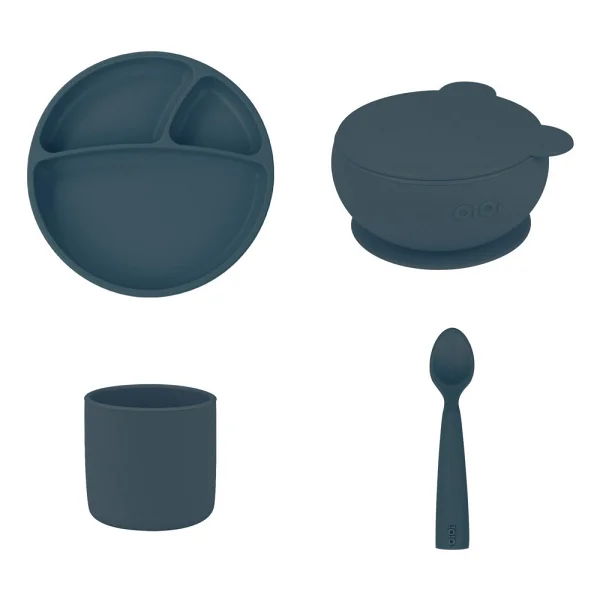 Oioi 4 Parça Bordo Beslenme Seti Gıda Sınıfı Silikondan Üretilmiş 6+ Ay İçin Ergonomik Tasarım - Görsel 7