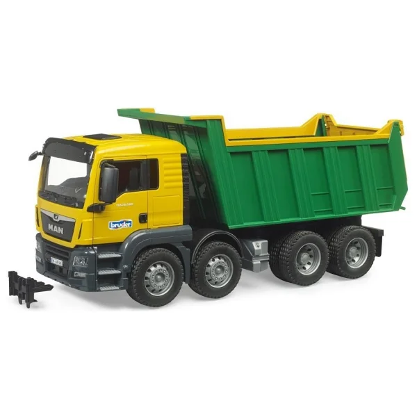 Bruder Man Tgs Sarı-Yeşil Damperli Kamyon Br03766 - Görsel 9