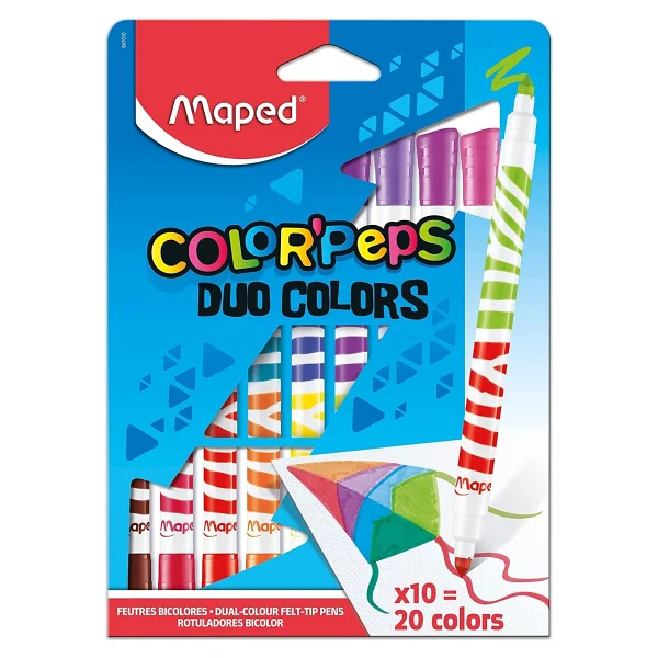 Maped Color Peps Duo 20 Renk 10'lu Keçeli Kalem Seti - Görsel 5