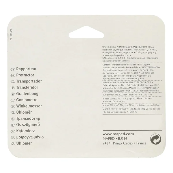 Maped Alüminyum 180 Derece 12 Cm Açı Ölçer 129200 - Görsel 3