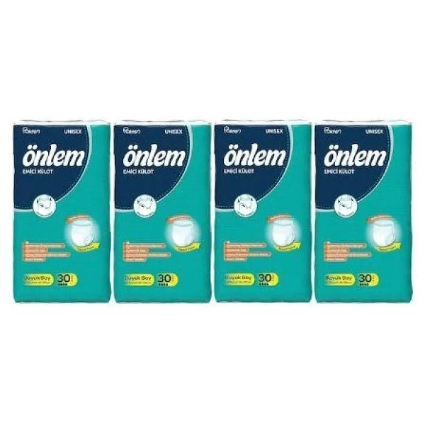Önlem Emici Külot Büyük Boy L 30'lu 4 Adet Hasta Bezi - Görsel 2