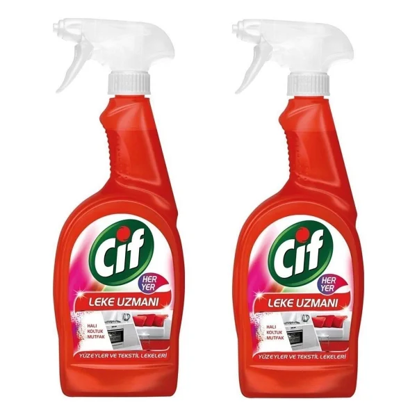 Cif Kırmızı Her Yer 750 Ml 2'li Leke Uzmanı Sprey - Görsel 2