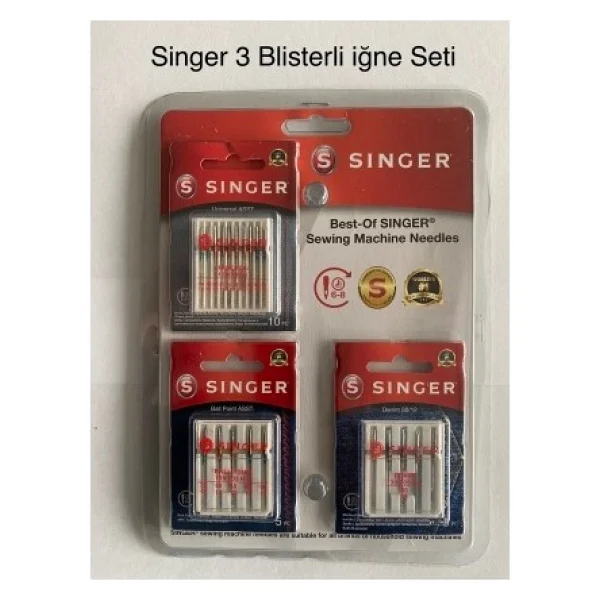 Singer 3 Blisterli Iğne Seti (10 Standart, 5 Jarse Ve 5 Kot Iğnesi) - Görsel 3