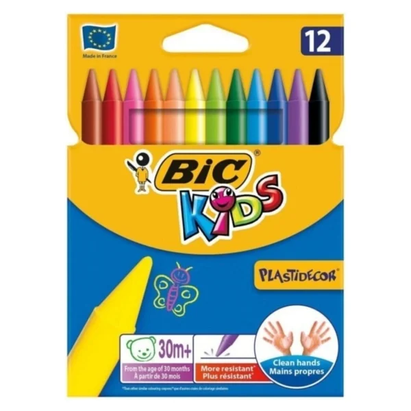 Bic Kids Plastidecor Silinebilir 12'li Pastel Boya - Görsel 2