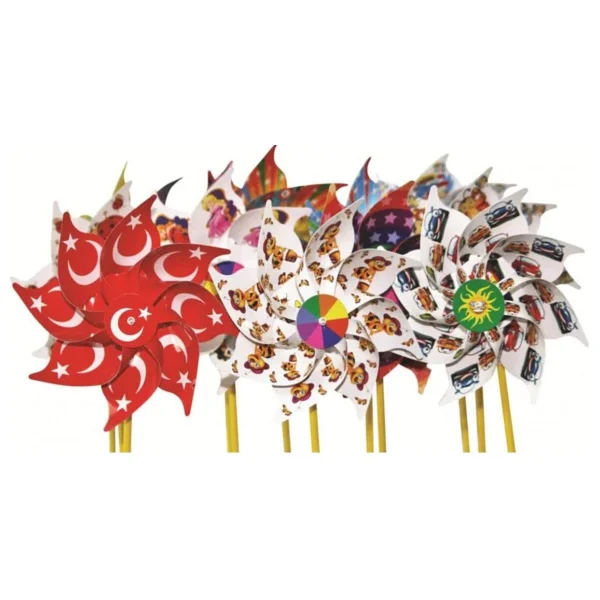 Can Oyuncak Rüzgar Gülü 3'lü Karışık - Görsel 2