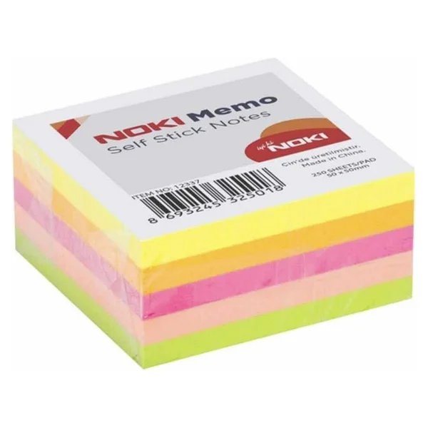 Noki Memo 50 X 50 Mm Neon Küp Yapışkanlı Not Kağıdı 250 Yaprak - Görsel 2