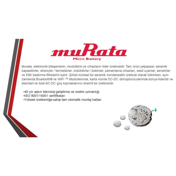 Sony Murata 10 Adet Sr621sw 364 1.5v Gümüş Oksit Saat Pili Uzun Ömürlü Kullanım İçin - Görsel 4