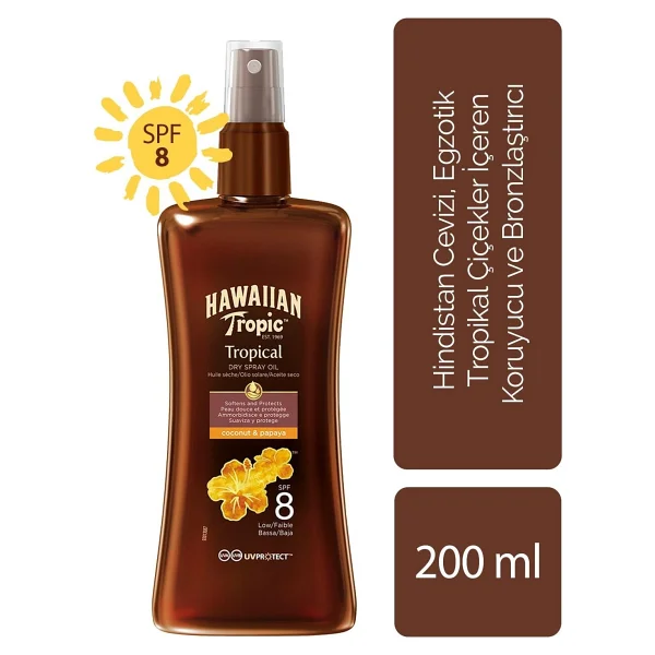 Hawaiian Tropic Koruyucu Ve Bronzlaştırıcı Yağ Spf 8 - Görsel 4