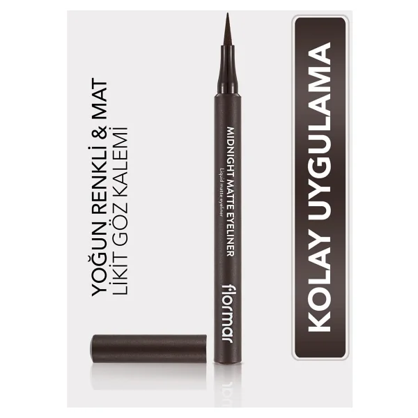 Flormar Midnight Matte Brown Kalem Eyeliner - Görsel 6