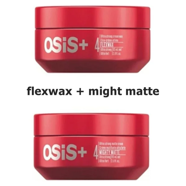 Osis Mighty Matte Güçlü Tutucu Mat Wax 85 Ml + Osis Flex Wax Ultra Güçlü Krem Wax 85 Ml - Görsel 2