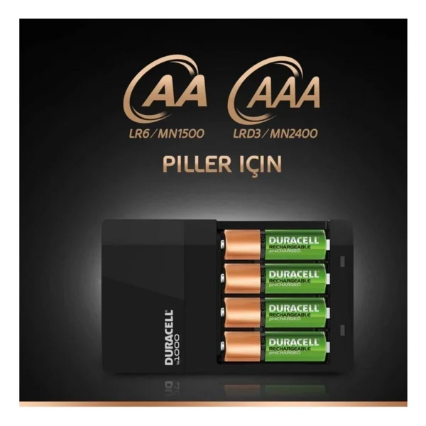 Duracell Cef 14 Şarj Aleti Ve Şarj Edilebilir Aaa 750mah 2 Pil - Görsel 3