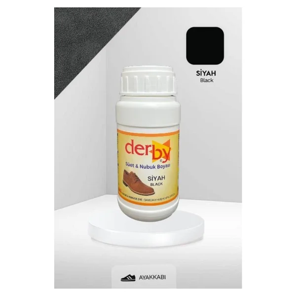 Derby Siyah Süet & Nubuk Deri Boyası 250 Ml Süet Nubuk Ayakkabı Boyası - Görsel 3