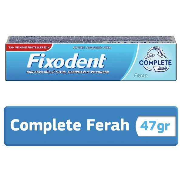 Fixodent Complete Ferah 47 Gr 3 Adet Protez Diş Yapıştırıcı - Görsel 6