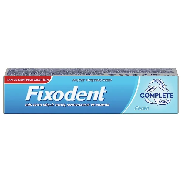 Fixodent Complete Ferah 47 Gr 3 Adet Protez Diş Yapıştırıcı - Görsel 2