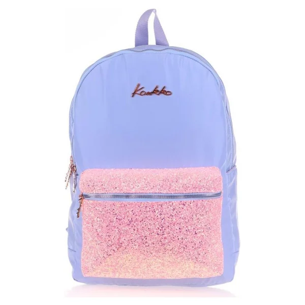 Kaukko Bright Taşlı Floral Mavi Okul Sırt Çantası - Görsel 6