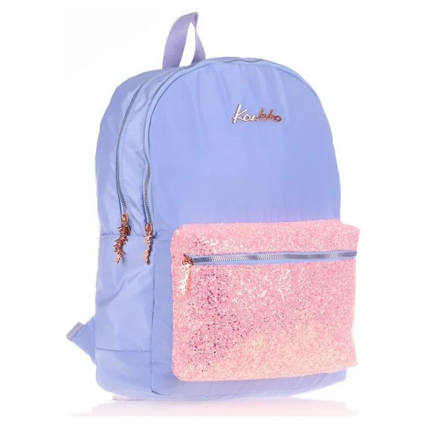 Kaukko Bright Taşlı Floral Mavi Okul Sırt Çantası - Görsel 2