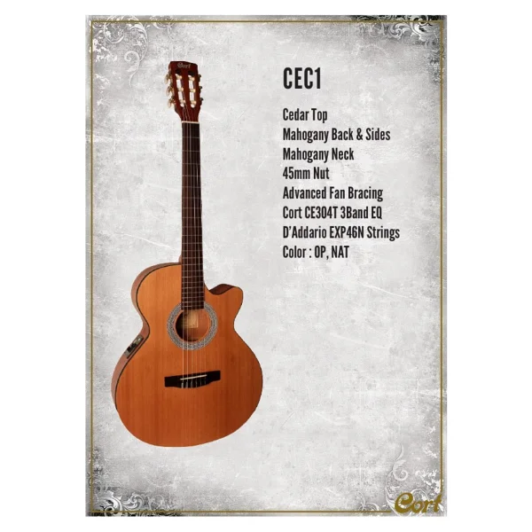 Cort Cec1 Op Elektro Klasik Gitar - Görsel 2