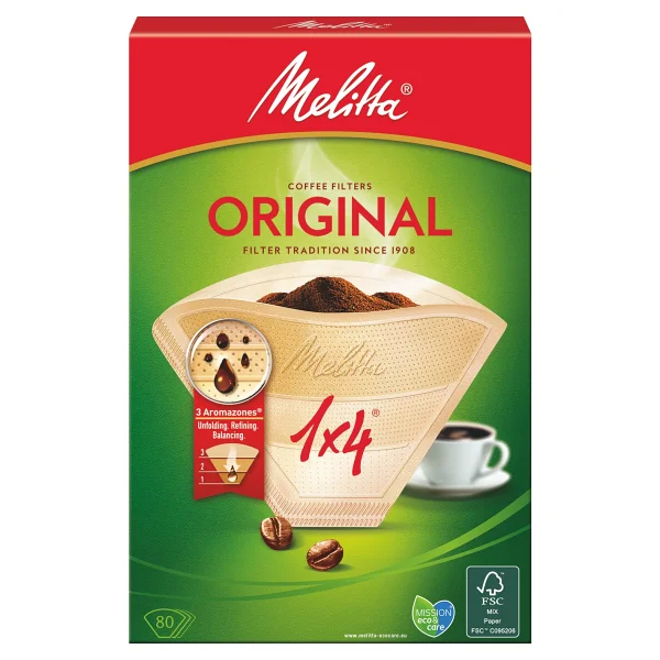 Melitta Original Kahverengi 1x4 Filtre Kahve Kağıdı 80'li - Görsel 5