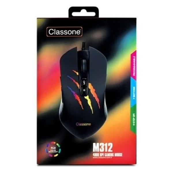 Classone M312 RGB Optik Kablolu Oyuncu Mouse - Görsel 2