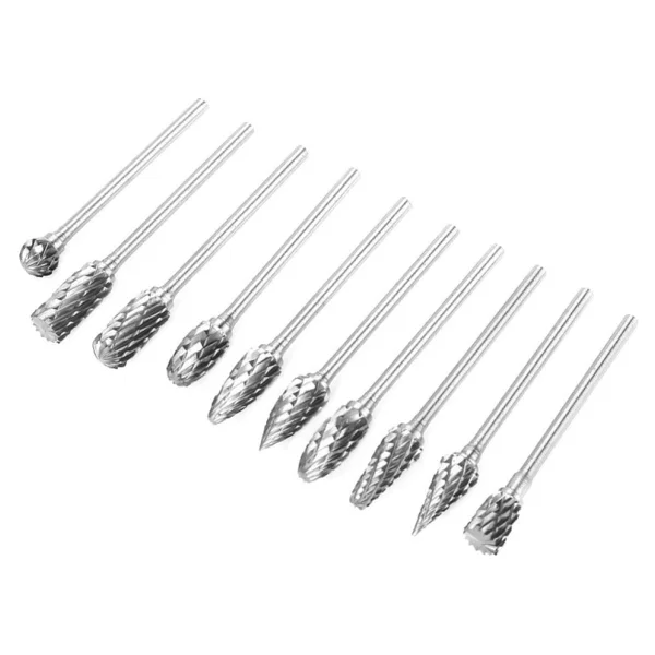Schulzz Tungsten Ahşap Oyma 10'lu Uç Seti Dremel Gravür Matkap Uçları - Görsel 2