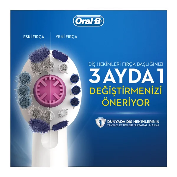 Oral-B 3d White 8'li Diş Fırçası Yedek Başlığı Orta Sertlikte Fırça Kılları İle Temizlik - Görsel 3