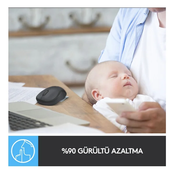 Logitech M220 910-004880 Kırmızı Sessiz Optik Kablosuz Mouse - Görsel 2