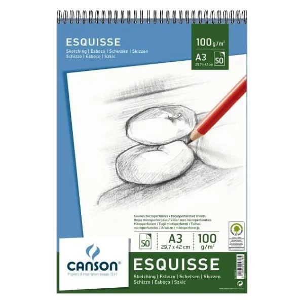 Canson Sketch Pad Spiralli Sketch Defteri 100g A5 70 Yaprak - Görsel 4