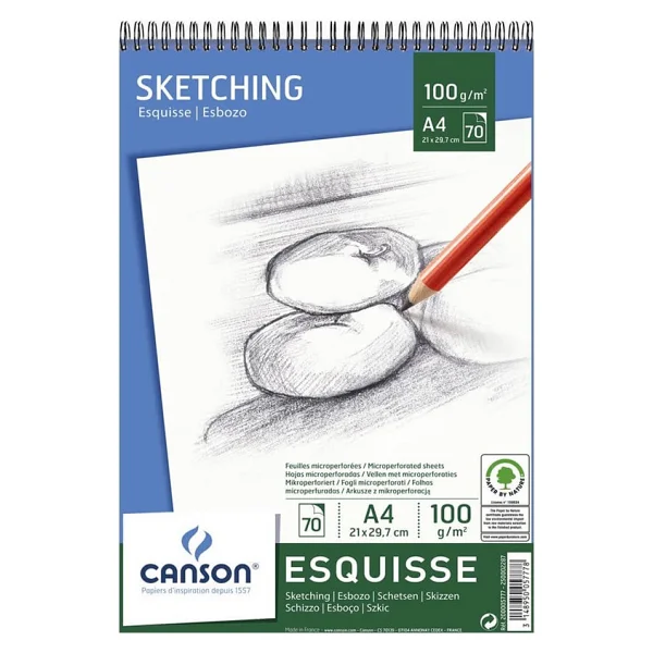 Canson Sketch Pad Spiralli Sketch Defteri 100g A5 70 Yaprak - Görsel 2