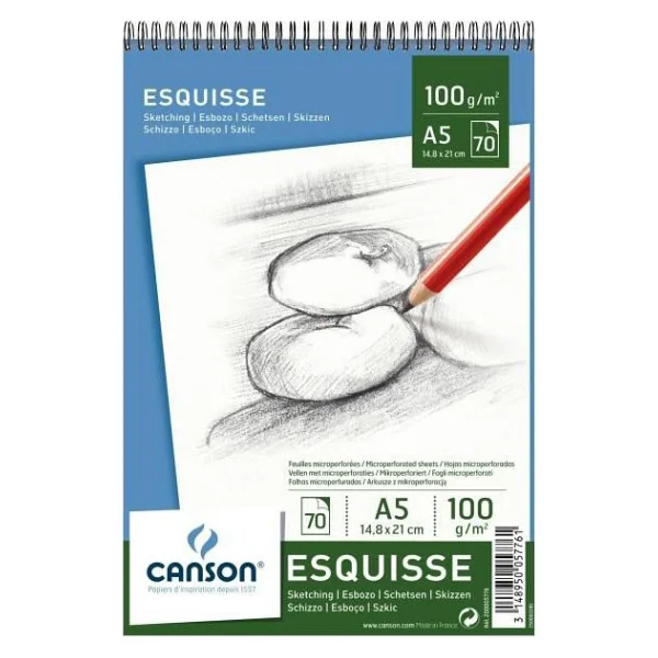 Canson Sketch Pad Spiralli Sketch Defteri 100g A5 70 Yaprak - Görsel 3