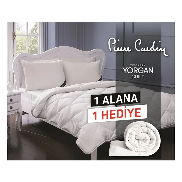 Pierre Cardin 2'li Microfiber Yorgan Tek Kişilik - 155 X 215 Cm - Beyaz - Görsel 7