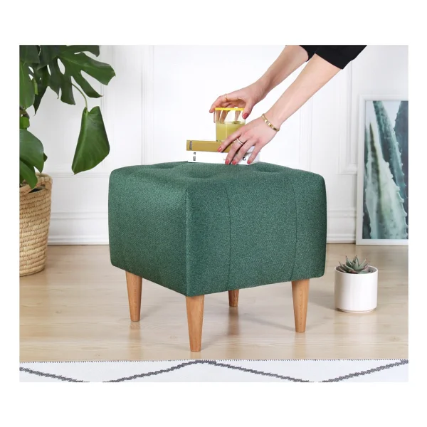 Lorence Home Tomp Puf - Yeşil - Görsel 3