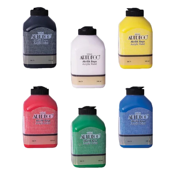 Artdeco Akrilik Boya 500 Ml 6'li Set - Görsel 3