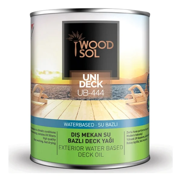 Woodsol Unideck Su Bazlı Ahşap Deck Yağı 0.75 L 1212 Teak - Görsel 8